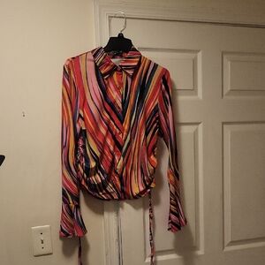 SHEIN Colorful Striped Blouse